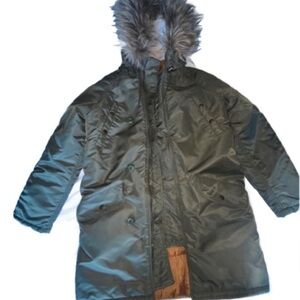 American Eagle Outfitters Green Parka Jacket